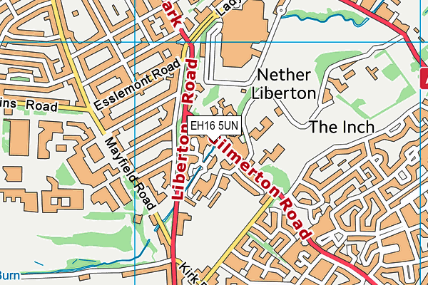EH16 5UN map - OS VectorMap District (Ordnance Survey)
