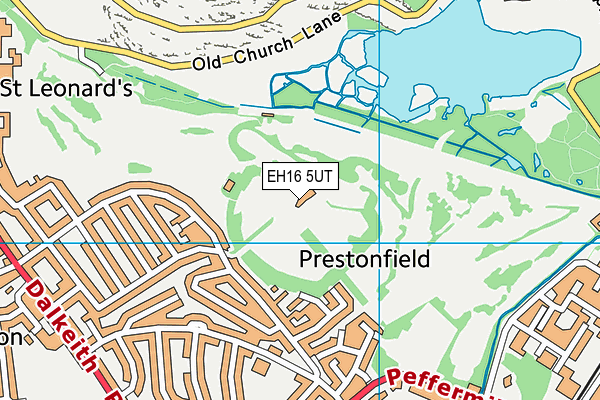 EH16 5UT map - OS VectorMap District (Ordnance Survey)