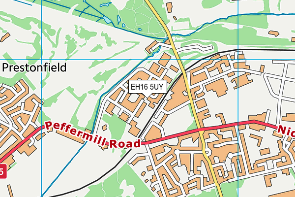 EH16 5UY map - OS VectorMap District (Ordnance Survey)