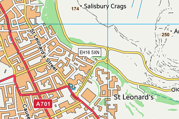 EH16 5XN map - OS VectorMap District (Ordnance Survey)