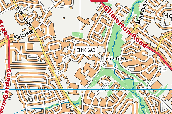 EH16 6AB map - OS VectorMap District (Ordnance Survey)