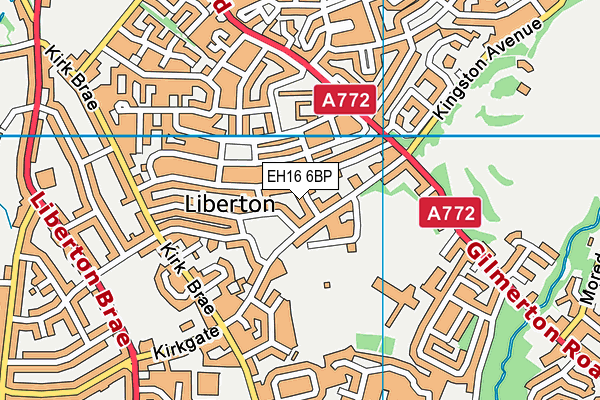 EH16 6BP map - OS VectorMap District (Ordnance Survey)