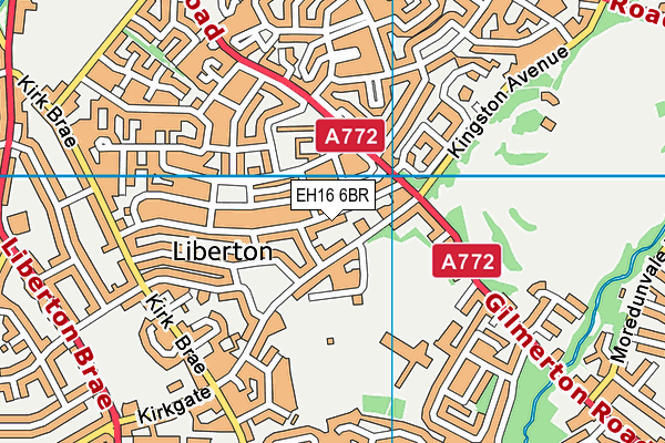 EH16 6BR map - OS VectorMap District (Ordnance Survey)