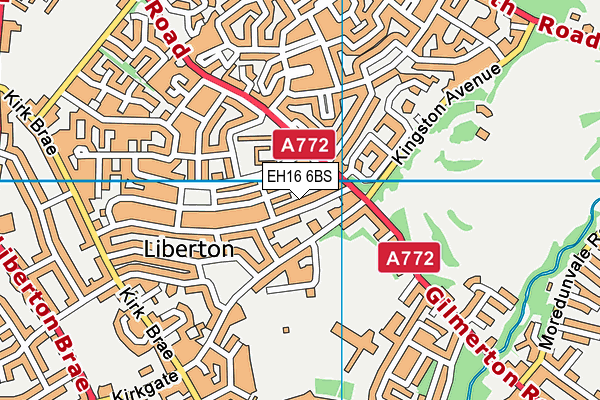 EH16 6BS map - OS VectorMap District (Ordnance Survey)