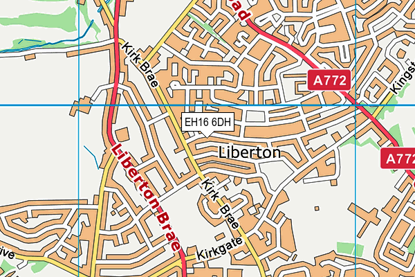 EH16 6DH map - OS VectorMap District (Ordnance Survey)