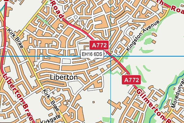 EH16 6DS map - OS VectorMap District (Ordnance Survey)