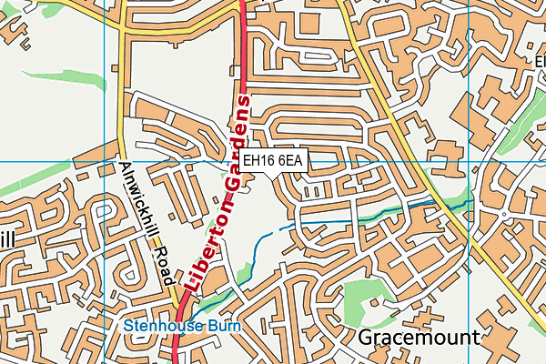 EH16 6EA map - OS VectorMap District (Ordnance Survey)