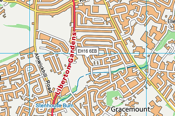 EH16 6EB map - OS VectorMap District (Ordnance Survey)