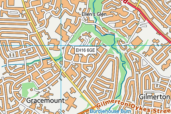 EH16 6GE map - OS VectorMap District (Ordnance Survey)