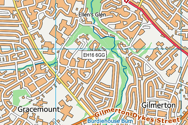 EH16 6GG map - OS VectorMap District (Ordnance Survey)