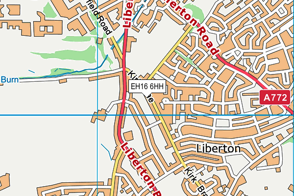 EH16 6HH map - OS VectorMap District (Ordnance Survey)