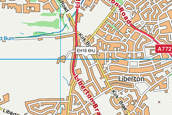 EH16 6HJ map - OS VectorMap District (Ordnance Survey)