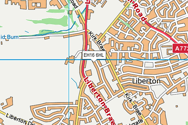 EH16 6HL map - OS VectorMap District (Ordnance Survey)