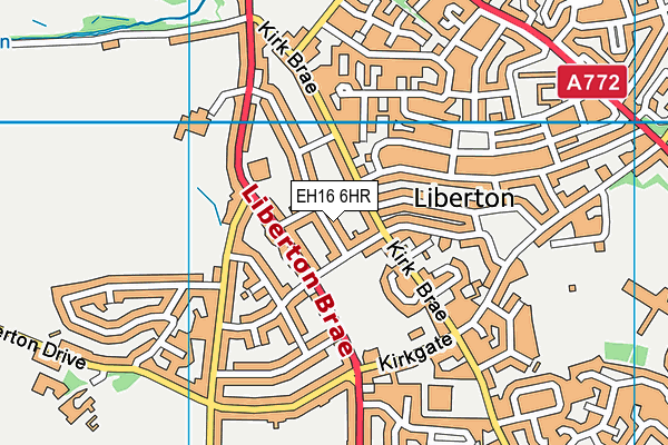 EH16 6HR map - OS VectorMap District (Ordnance Survey)