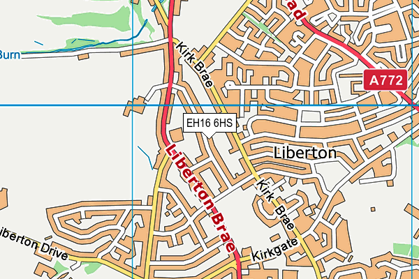 EH16 6HS map - OS VectorMap District (Ordnance Survey)