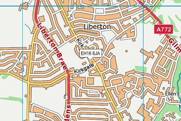 EH16 6JA map - OS VectorMap District (Ordnance Survey)