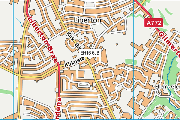 EH16 6JB map - OS VectorMap District (Ordnance Survey)