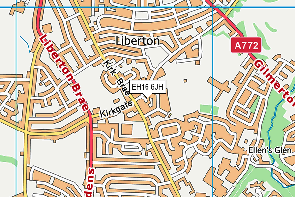 EH16 6JH map - OS VectorMap District (Ordnance Survey)