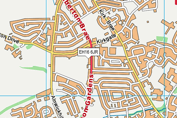 EH16 6JR map - OS VectorMap District (Ordnance Survey)