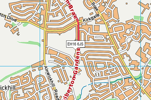 EH16 6JS map - OS VectorMap District (Ordnance Survey)