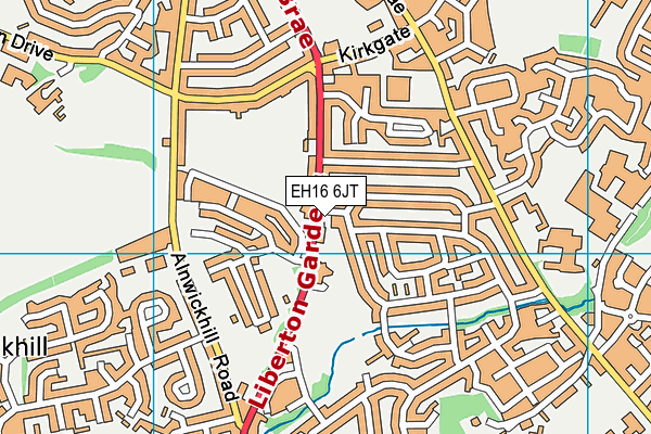 EH16 6JT map - OS VectorMap District (Ordnance Survey)