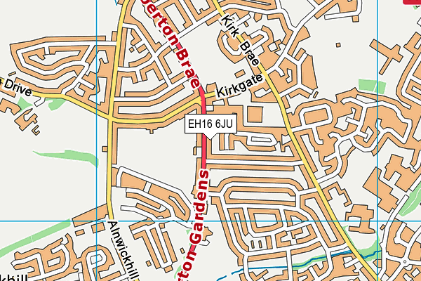 EH16 6JU map - OS VectorMap District (Ordnance Survey)