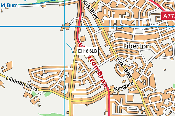 EH16 6LB map - OS VectorMap District (Ordnance Survey)