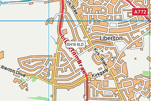 EH16 6LD map - OS VectorMap District (Ordnance Survey)