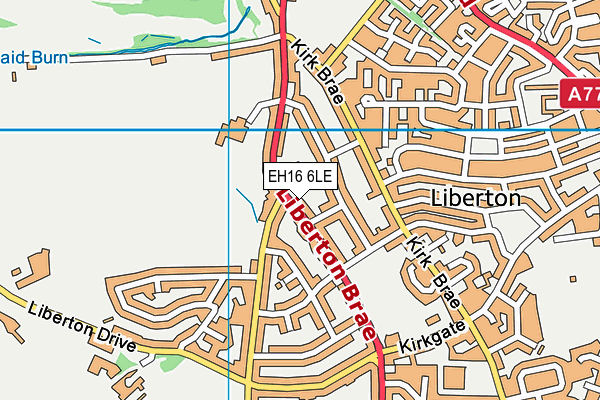 EH16 6LE map - OS VectorMap District (Ordnance Survey)