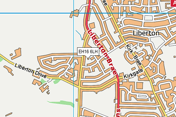 EH16 6LH map - OS VectorMap District (Ordnance Survey)