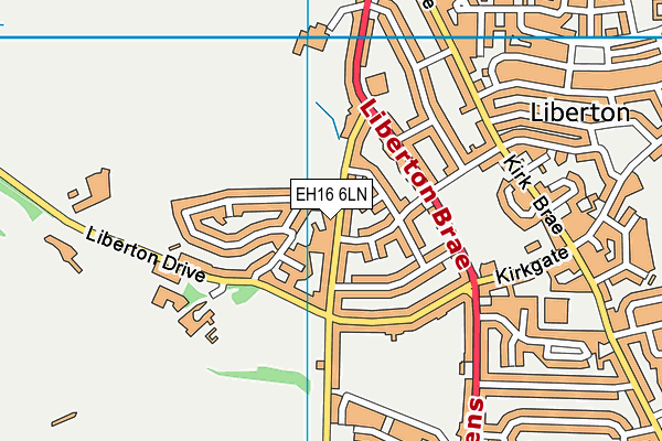 EH16 6LN map - OS VectorMap District (Ordnance Survey)