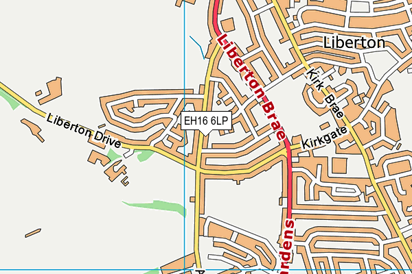 EH16 6LP map - OS VectorMap District (Ordnance Survey)