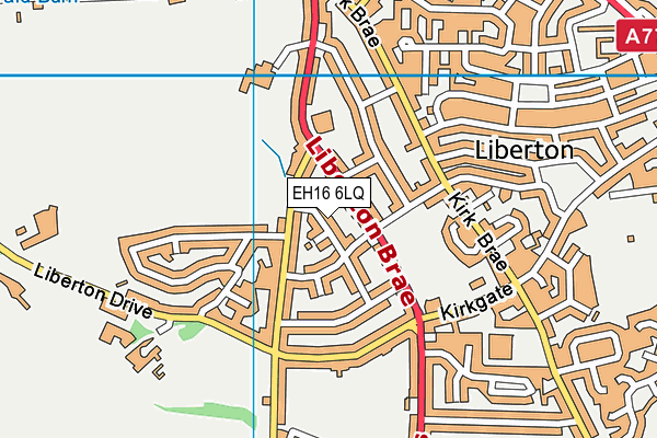 EH16 6LQ map - OS VectorMap District (Ordnance Survey)