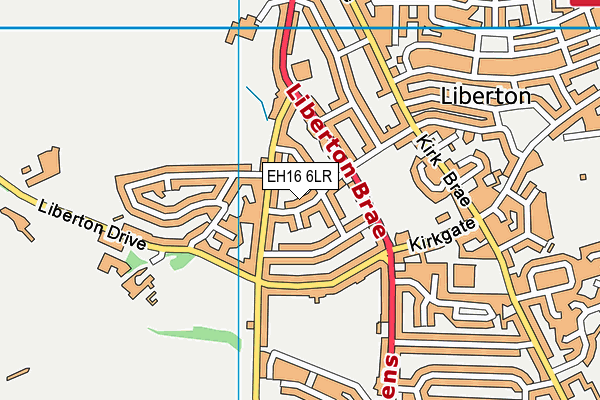 EH16 6LR map - OS VectorMap District (Ordnance Survey)