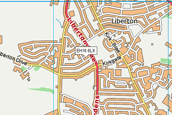 EH16 6LX map - OS VectorMap District (Ordnance Survey)