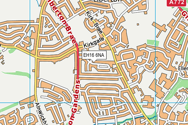 EH16 6NA map - OS VectorMap District (Ordnance Survey)