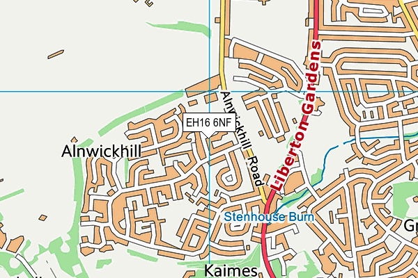 EH16 6NF map - OS VectorMap District (Ordnance Survey)