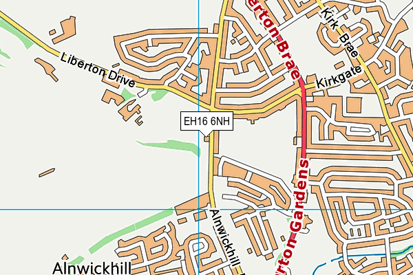 EH16 6NH map - OS VectorMap District (Ordnance Survey)