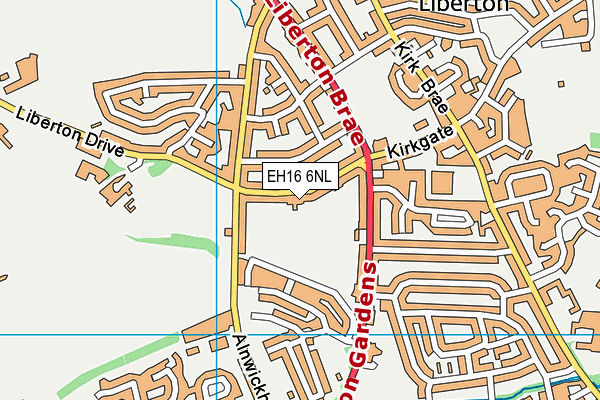 EH16 6NL map - OS VectorMap District (Ordnance Survey)