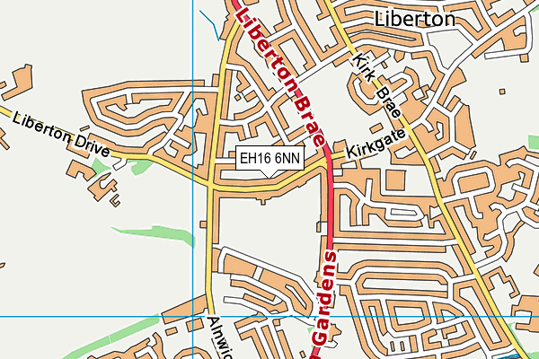 EH16 6NN map - OS VectorMap District (Ordnance Survey)