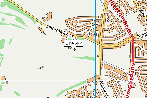 EH16 6NP map - OS VectorMap District (Ordnance Survey)