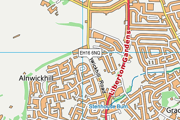 EH16 6NQ map - OS VectorMap District (Ordnance Survey)