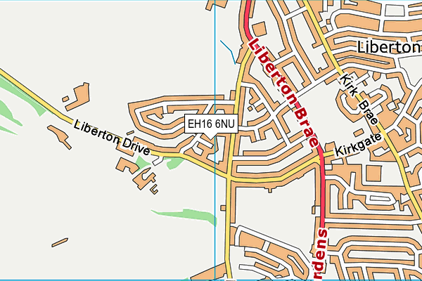 EH16 6NU map - OS VectorMap District (Ordnance Survey)