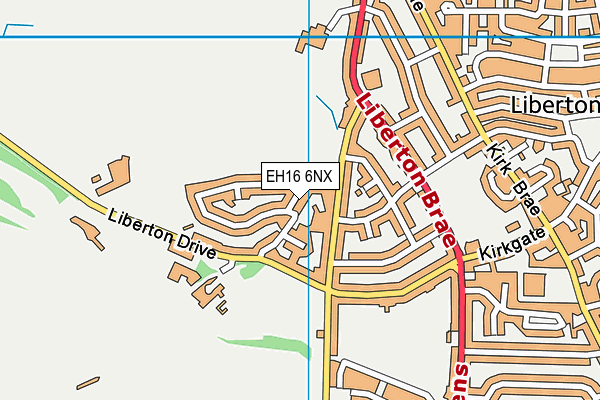 EH16 6NX map - OS VectorMap District (Ordnance Survey)