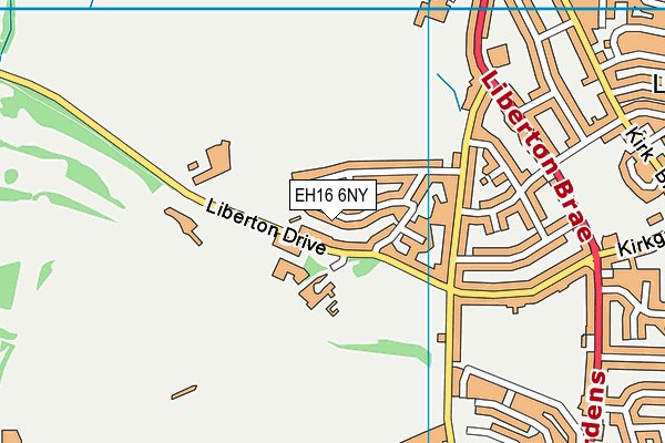 EH16 6NY map - OS VectorMap District (Ordnance Survey)