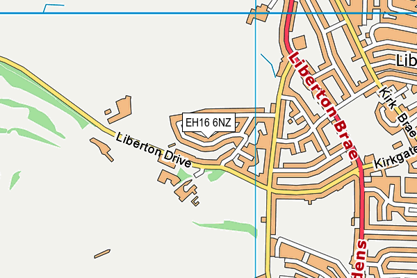 EH16 6NZ map - OS VectorMap District (Ordnance Survey)