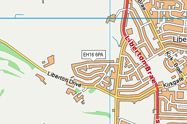 EH16 6PA map - OS VectorMap District (Ordnance Survey)