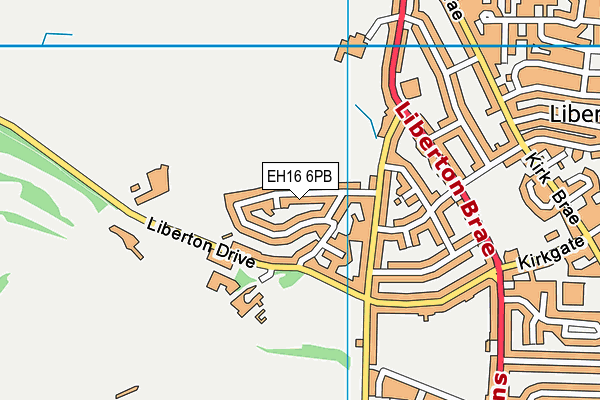 EH16 6PB map - OS VectorMap District (Ordnance Survey)