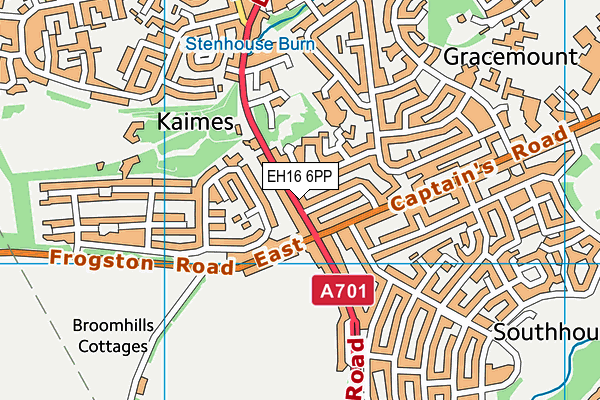 EH16 6PP map - OS VectorMap District (Ordnance Survey)