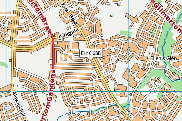 EH16 6SB map - OS VectorMap District (Ordnance Survey)